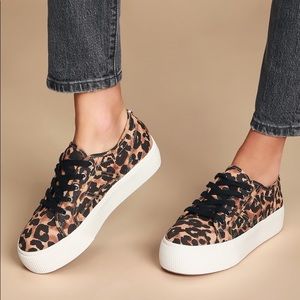 Steve Madden Cheetah Print Platform Sneakers